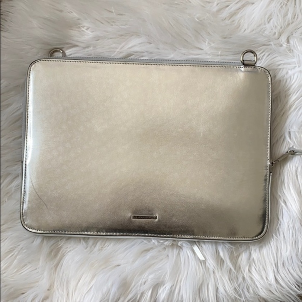 Rebecca Minkoff silver laptop case